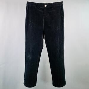 MARC JACOBS Size 32 Black Cotton Velvet Wide Leg Casual Pants